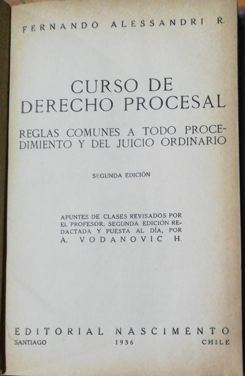 Curso de Derecho Procesal