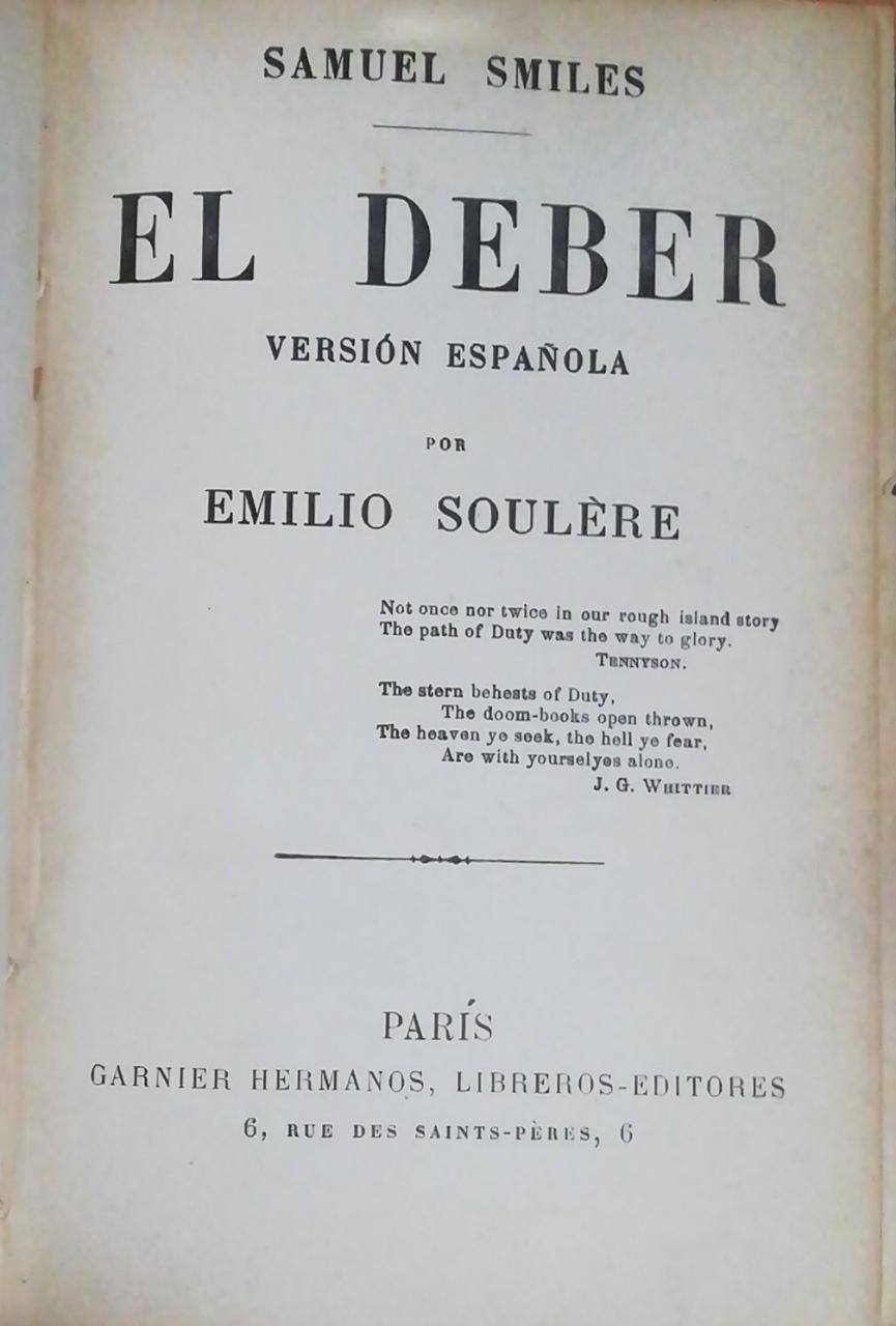 El Deber por Samuel Smiles