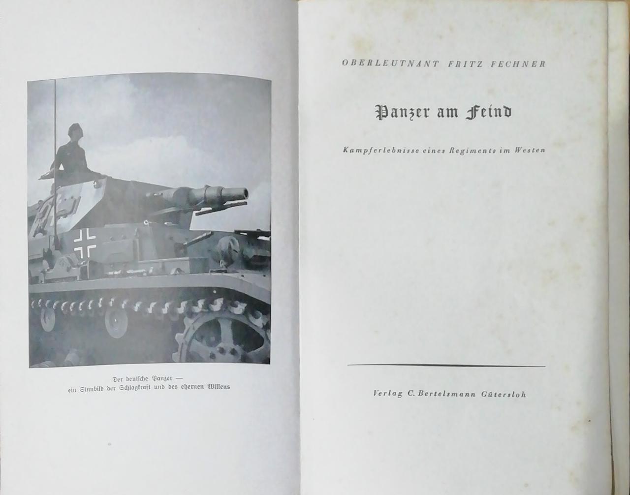 Panzer am Feind "El tanque frente al enemigo por Fritz Fechner"