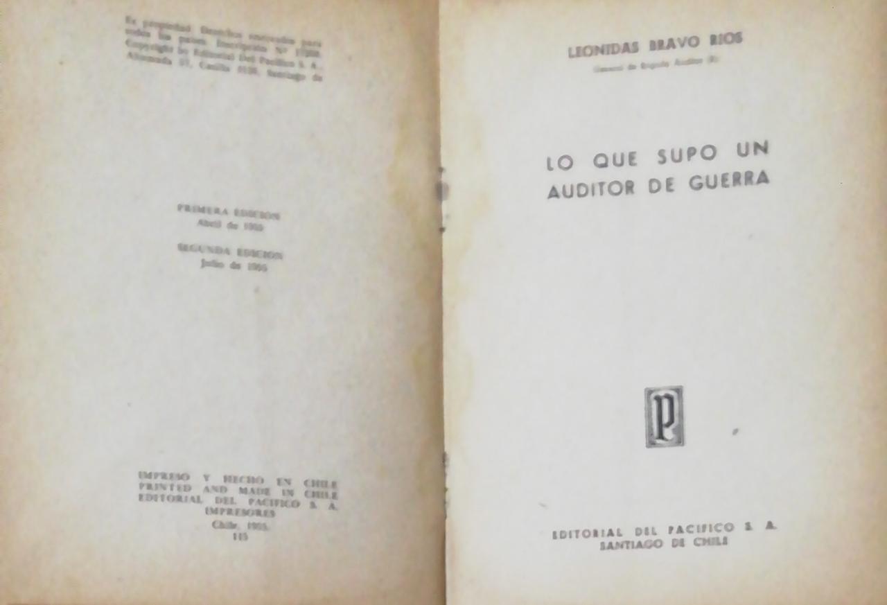 Lo que supo un auditor de guerra